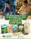 4 livres de coloriage + boîte de 24 crayons de couleur