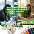 4 livres de coloriage + boîte de 24 crayons de couleur