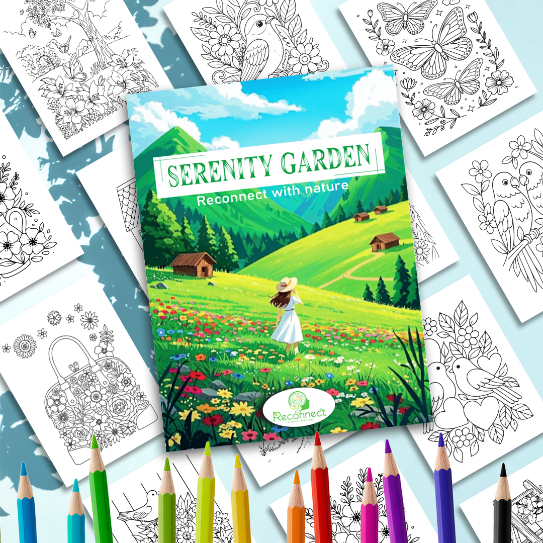 Serenity garden + 24 crayons